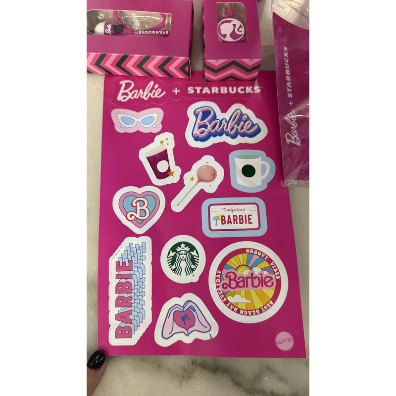 Vaso Stanley Starbucks Barbie Coleccion Vasostopperstickers Rosa Chicle