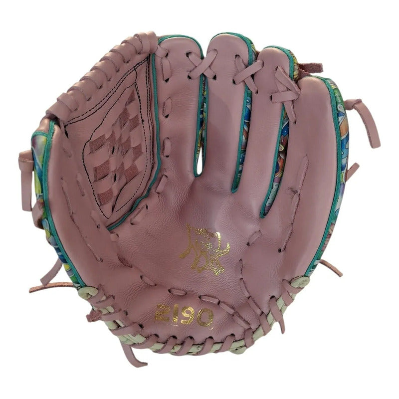 Guante Manopla Beisbol 2190 Floralrosa 12 PuLG Palomares Fpx Coral Claro Juvenil/ Adulto