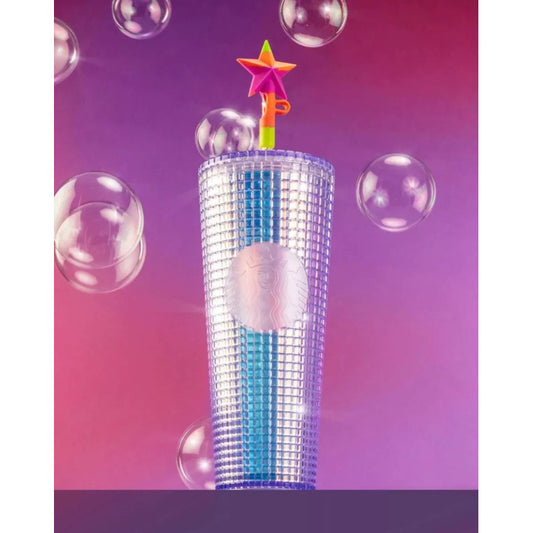 Vaso Starbucks Grid Pride Tornasol Con Estrella