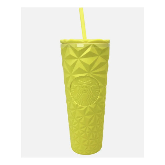 Vaso Starbucks Yellow Geometric Prism 2025 Cold Cup Amarillo