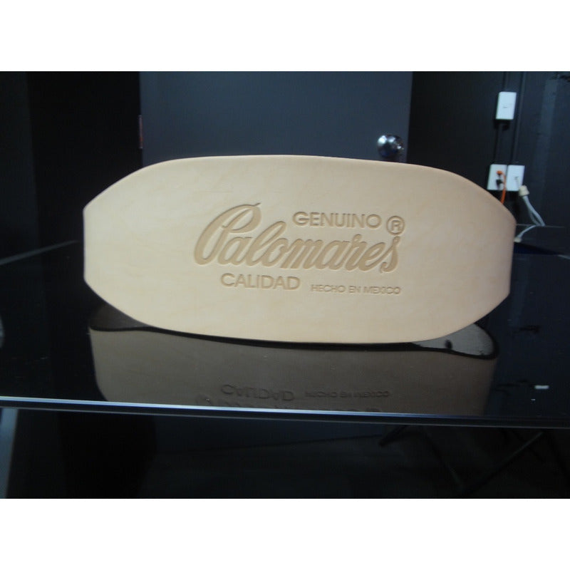 Faja Pesista Piel 100% Beige Sin Forro Palomares Genuino
