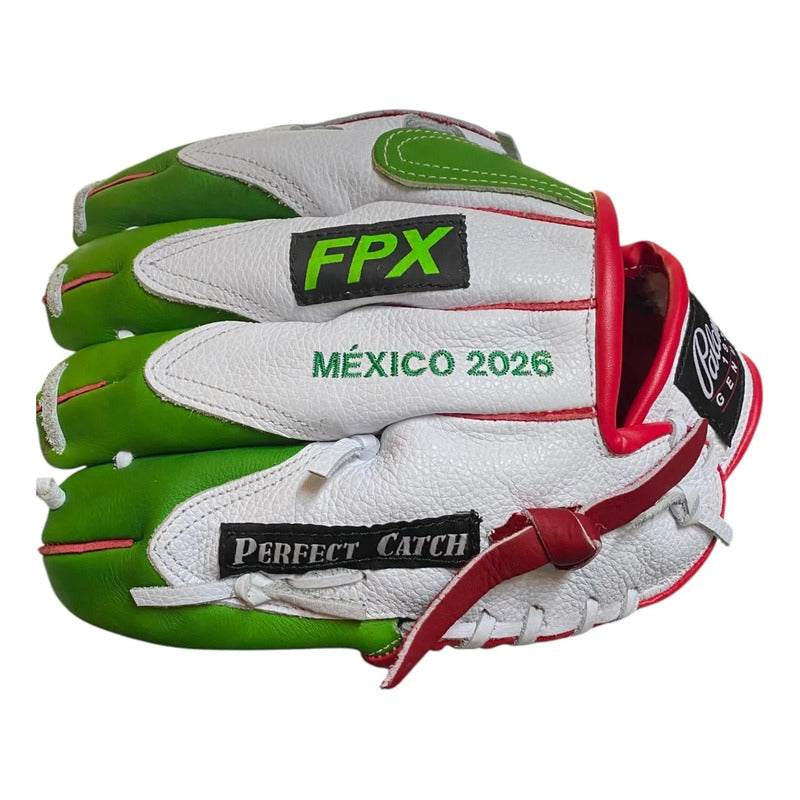 Guante Manopla Beisbol G125 Tricolor Ed Unica Palomares Fpx Blanco Juvenil/ Adulto
