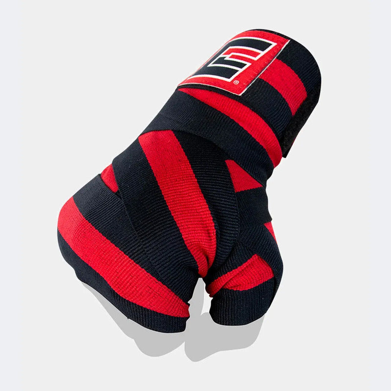 Par Vendas Combat Corner Boxeo Negro/rojo 4.57mts Fpx Negro