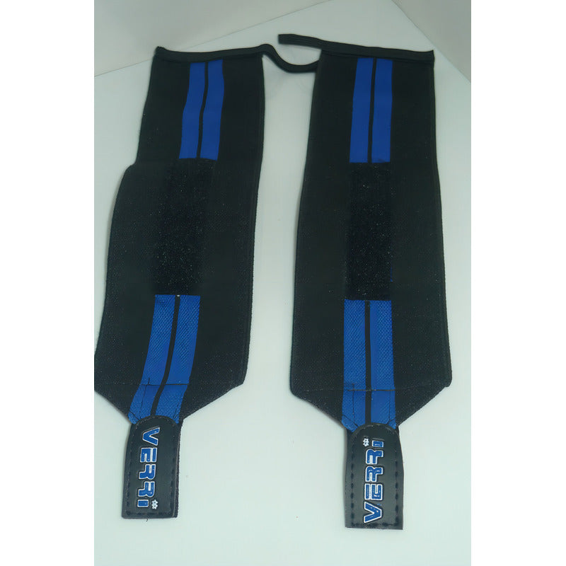 Muñequeras Elasticas Marca Verri. Gym Crossfit Pesas Negro