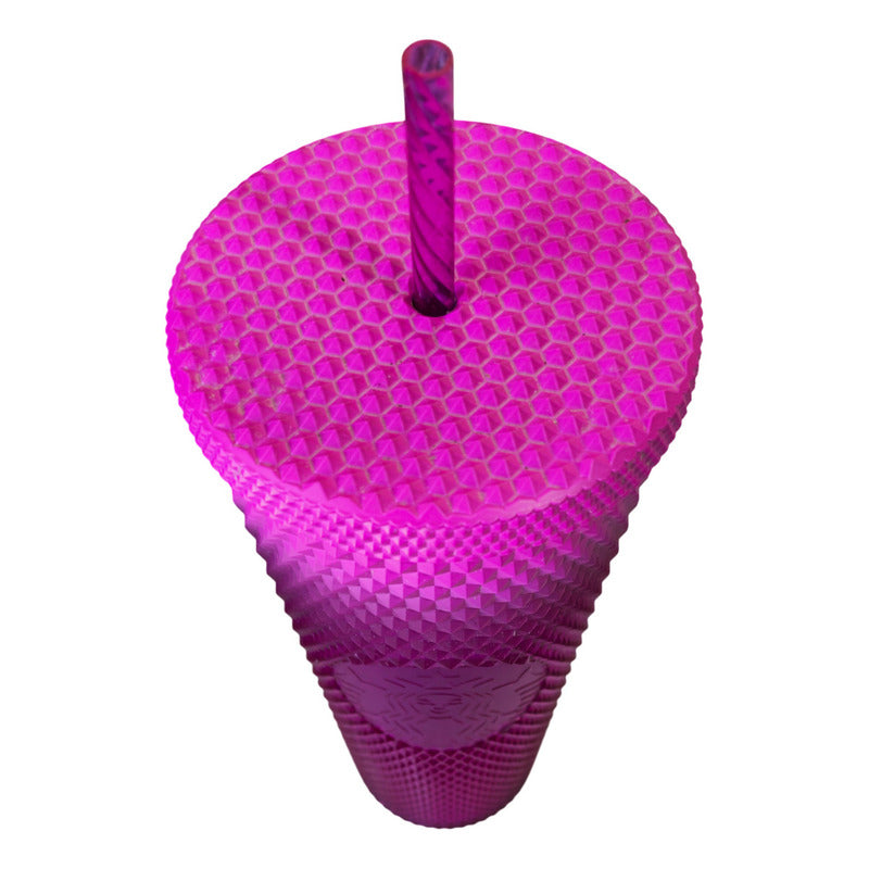 Vaso Starbucks Studded Rosa Fucsia Retro