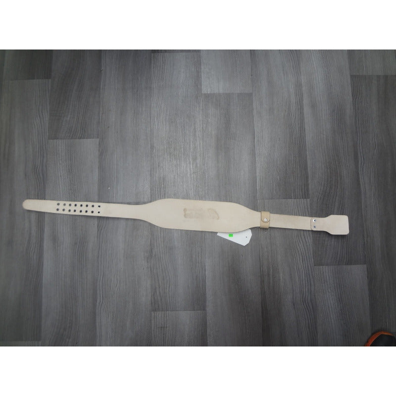 Faja Pesista Piel 100% Beige Sin Forro Palomares Genuino