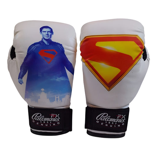 Par Guante Box Infantil Ed Unic Superman Escudo/silueta Fpx 6 Oz Blanco