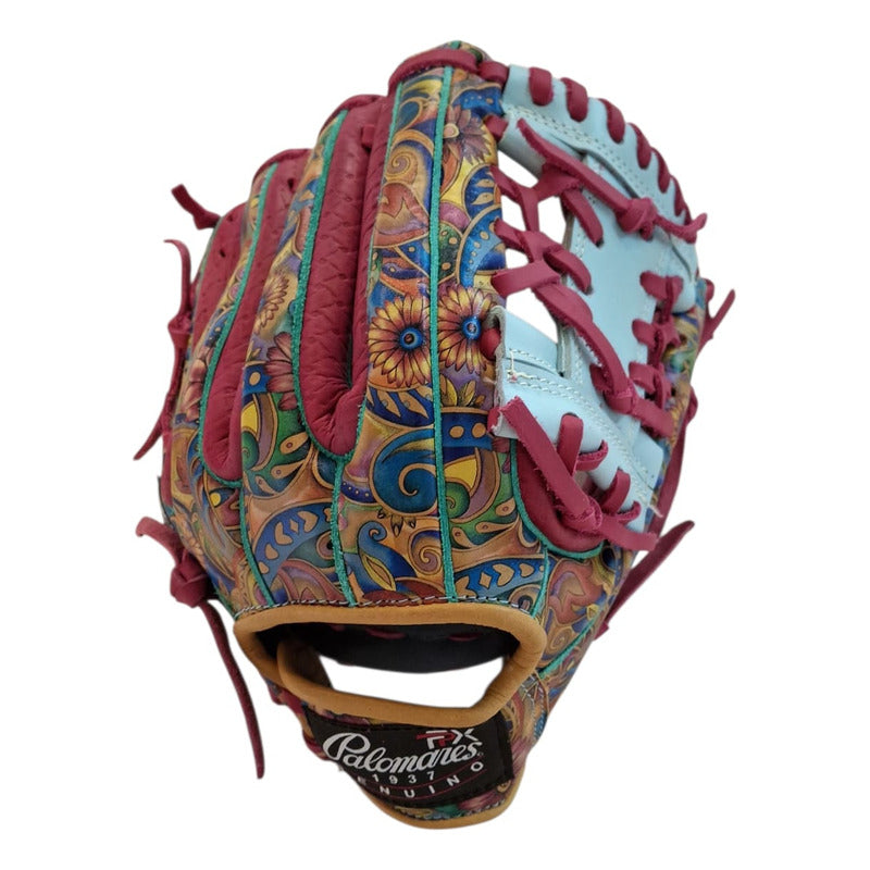 Guante Manopla Beisbol 11.5 Floral H Palomares Genuino Fpx Rosa Chicle Juvenil/adulto