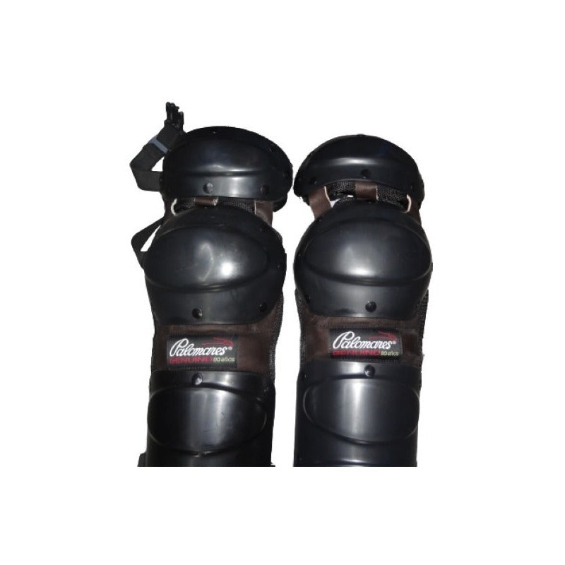 Par De Espinilleras Catcher Dobles Bk Palomares Genuino Fpx Negro