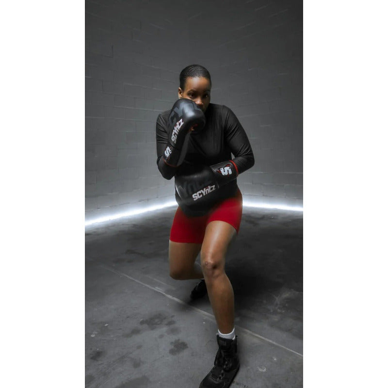 Guantes Box Title Scyntz Cuero Agujetas Palomares Fpx 14oz Negro