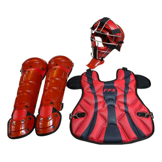 Arreo Catcher Beisbol Infantil Peto/espinillera/cascoccareta Rojo