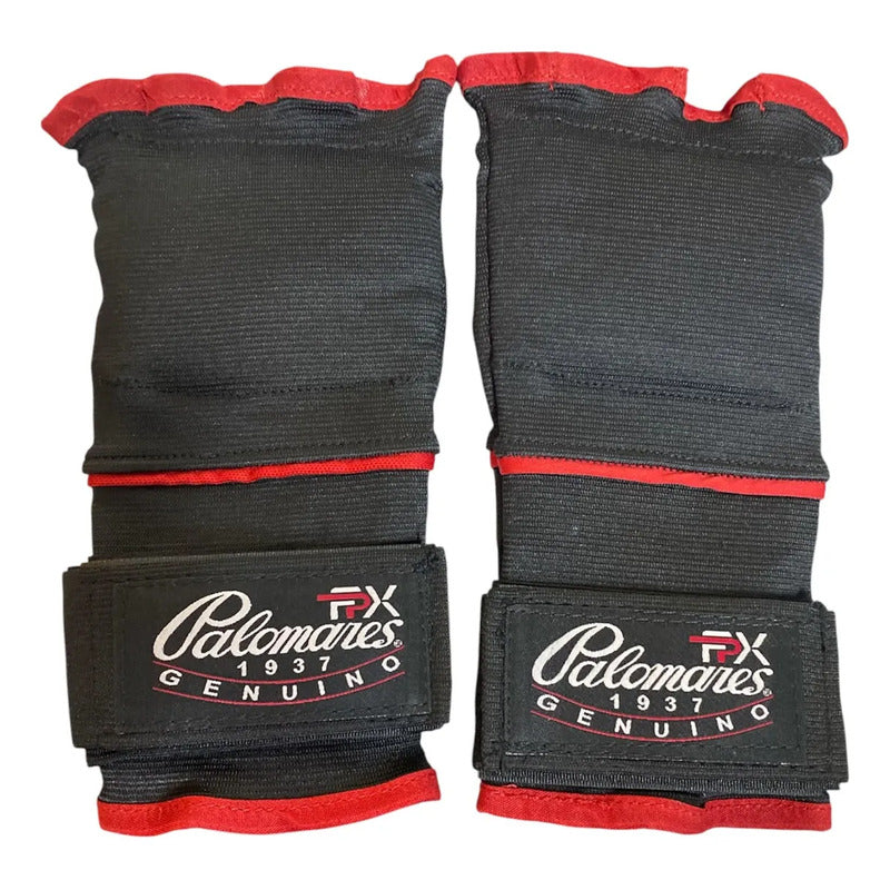 Par Guantes Venda Boxeo Palomares Genuino Fpx Juvenil/adulto Negro