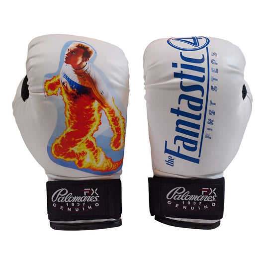 Guante Box Infantil 6oz La Antorcha Humana 4 Fantasticos Fpx 6 Oz Blanco