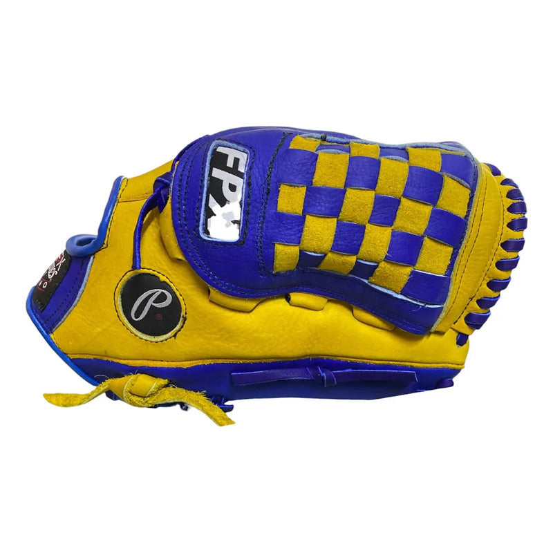 Guante Manopla Beisbol Soft Mak 144 14puLG Palomares Fpx Amarillo Juvenil/ Adulto