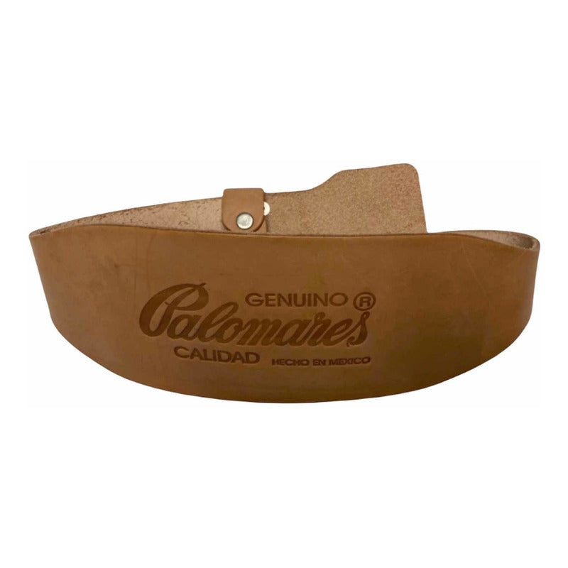 Faja Pesista Piel 100% Beige Con  Forro Palomares Genuino