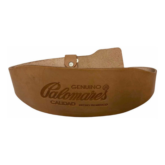 Faja Pesista Piel 100% Beige Con  Forro Palomares Genuino