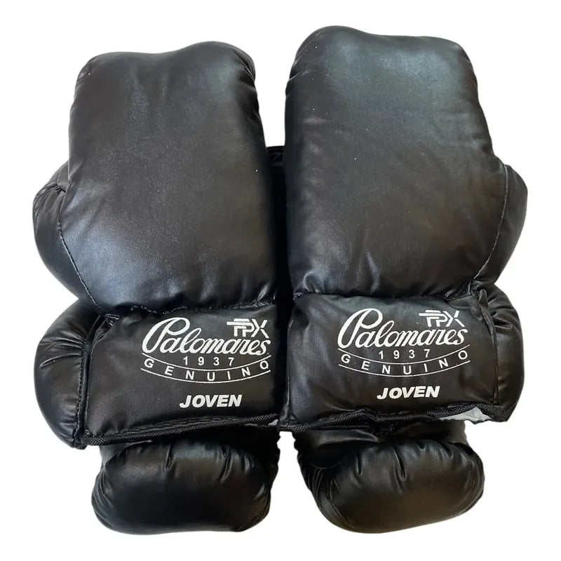 Juego De 4 Guantes De Box Vinil Joven Palomares Genuino Fpx Juvenil Negro