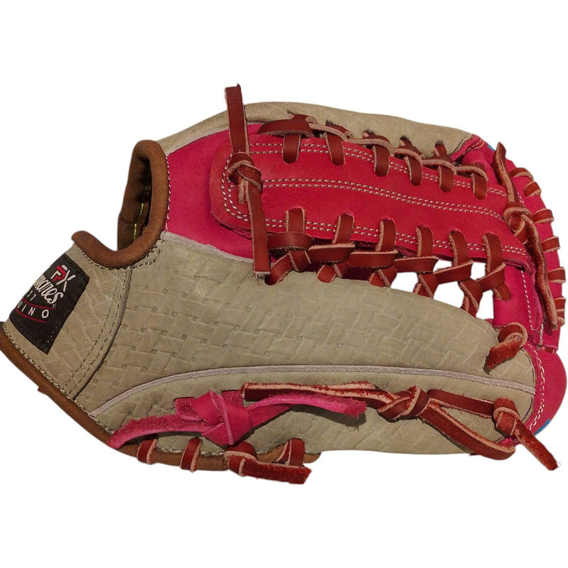 Guante Manopla Beisbol 1250 12puLG Rosa/gris Ed.unik Fpx Rosa Claro Juvenil/ Adulto