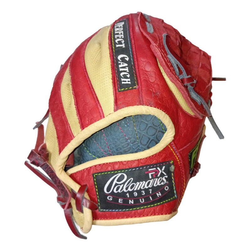 Guante Beisbol Mod. 2190 12.5puLG Palomares Genuino Fpx Rojo / Beige Juvenil / Adulto