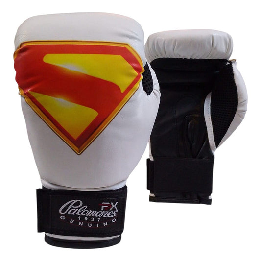 Par Guante Box Infantil Ed Unic Superman Escudo/silueta Fpx 6 Oz Blanco