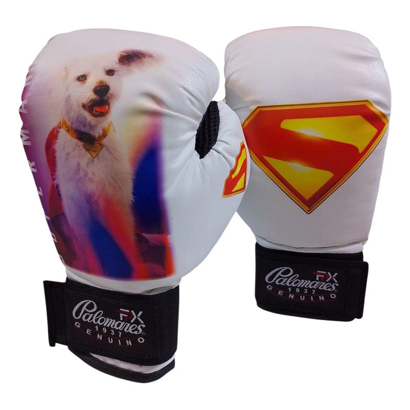 Guante Box Infantil Superman & Krypto Ed. Unica Fpx 6 Oz Blanco
