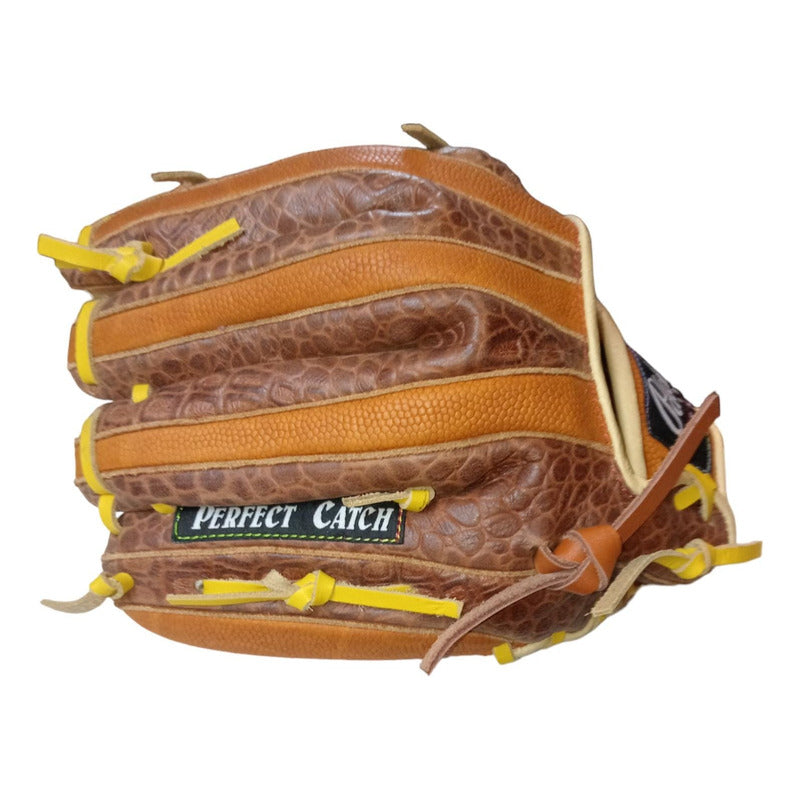 Guante Beisbol Rondinelo Tejido 2180 12.5 Palomares Fpx Naranja Claro Juvenil/ Adulto