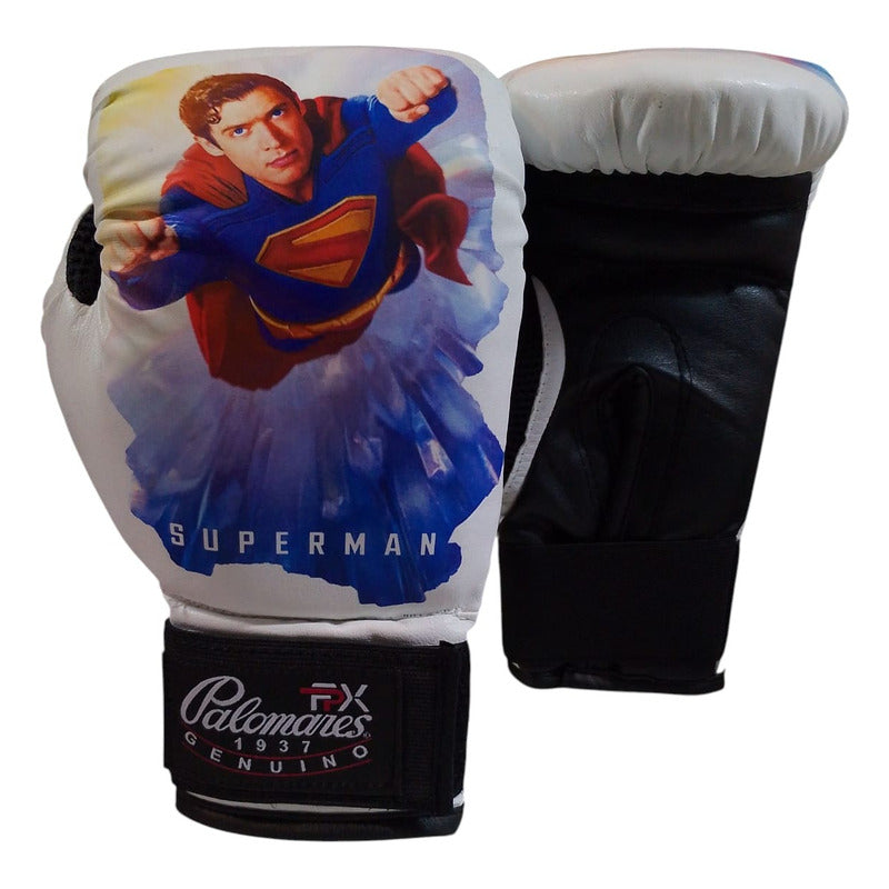 Par Guante Box Infantil Edicion Superman 6oz Palomares Fpx 6 Oz Blanco