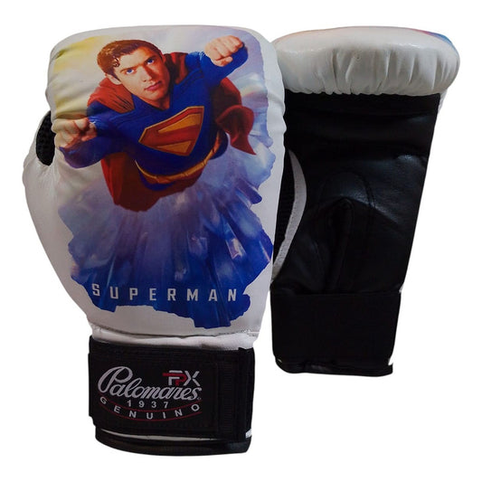 Par Guante Box Infantil Edicion Superman 6oz Palomares Fpx 6 Oz Blanco