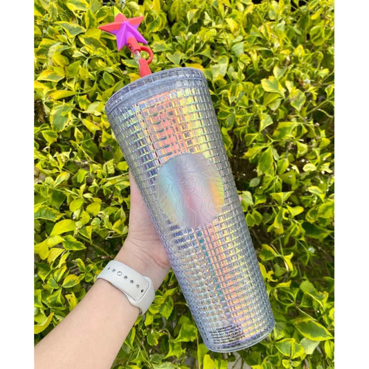 Vaso Starbucks Grid Pride Tornasol Con Estrella