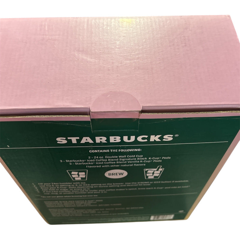 Dúo Vaso Starbucks Coleccionable Popote 700ml