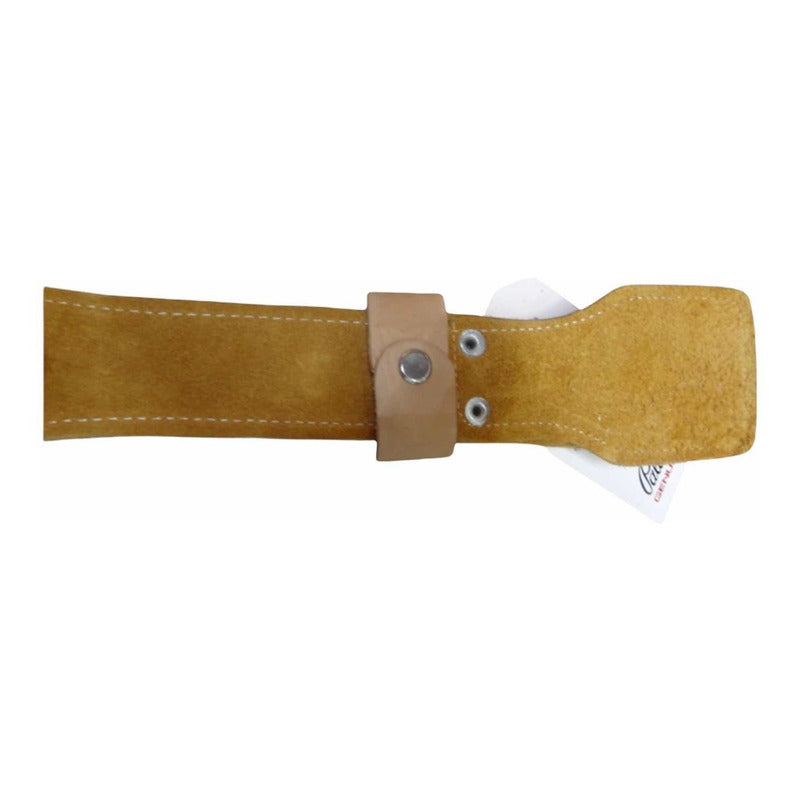 Faja Pesista Piel 100% Beige Con  Forro Palomares Genuino