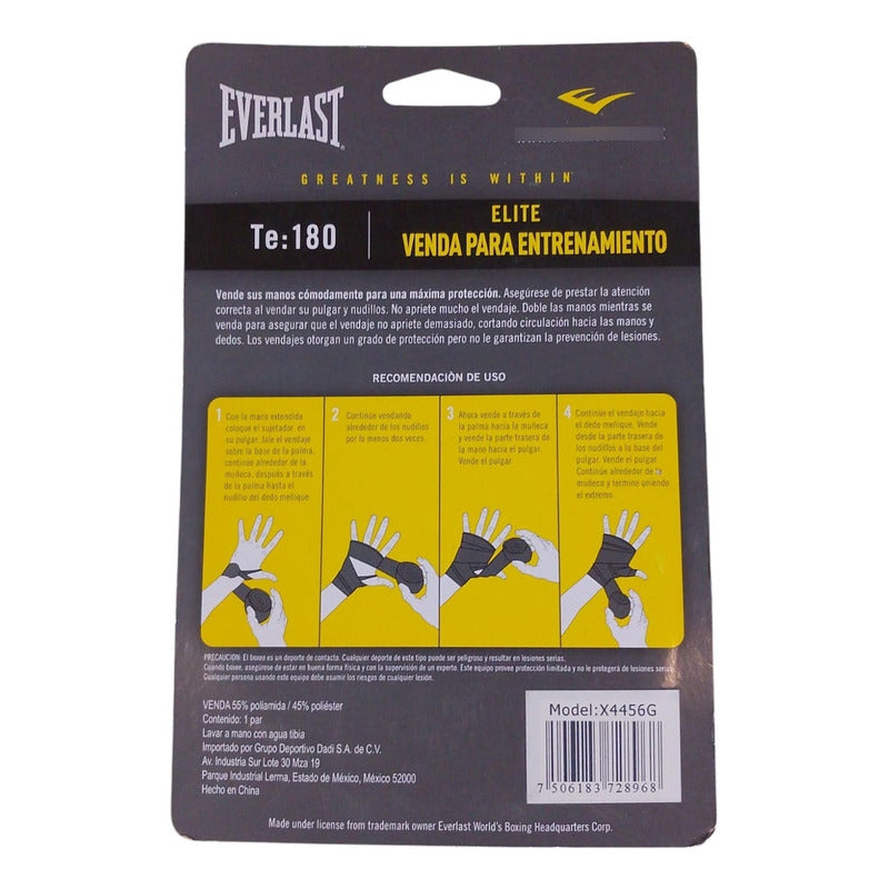 Vendas Everlast X4456 180  Elásticas Hipolergénicas