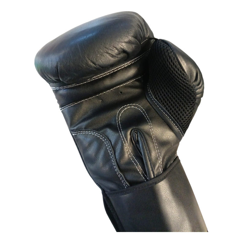 Guantes Box Piel Negro 12,14y16oz Palomares Genuino Fpx