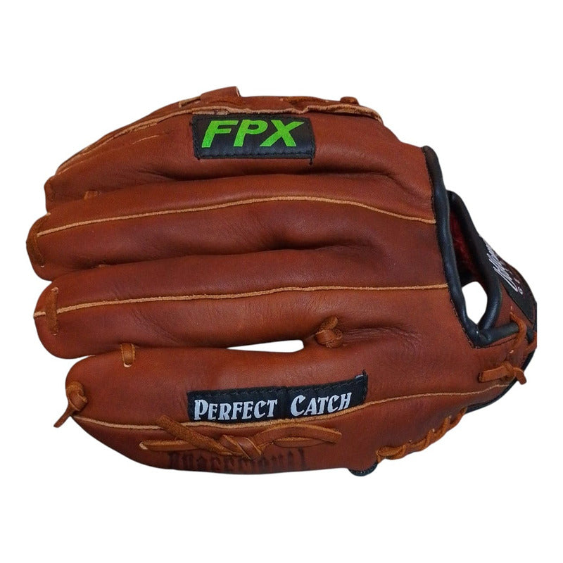 Guante Manopla Beisbol 12.5puLG G350 Piel Palomares Fpx Café Juvenil/adulto
