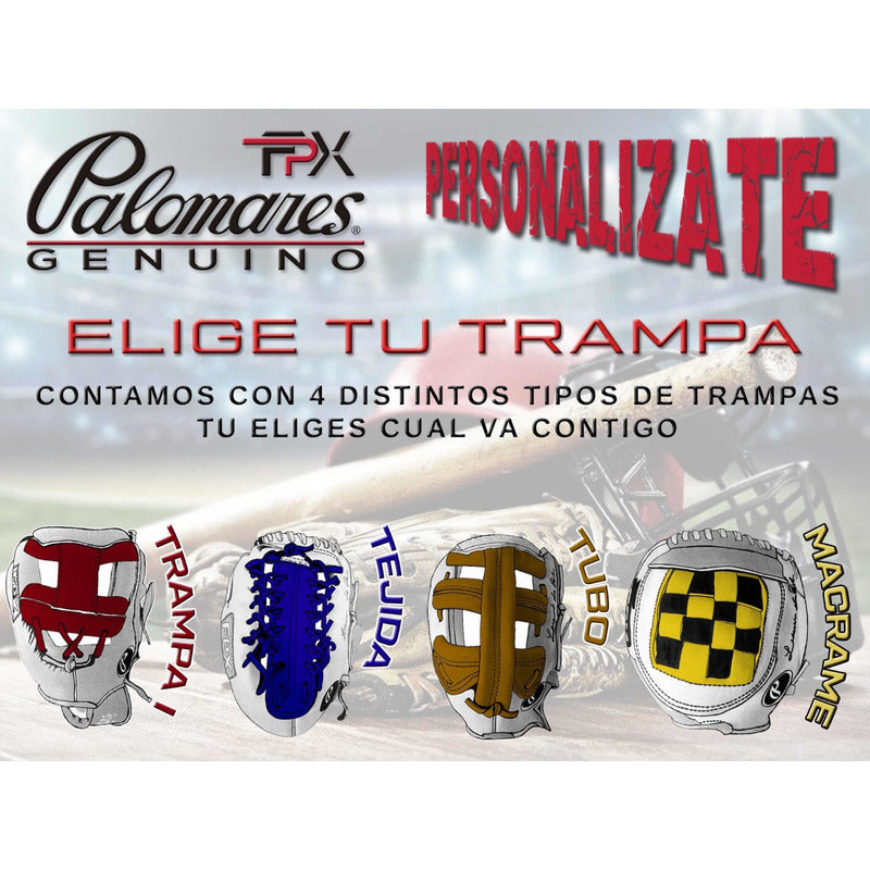 Manopla Beisbol Personalizada Piel Palomares Genuino Fpx