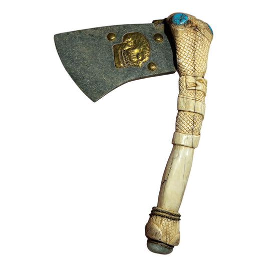 Hacha Cuchillo Antiguo Ritual Cultura Maya Oro Tumbaga Fpx Hueso