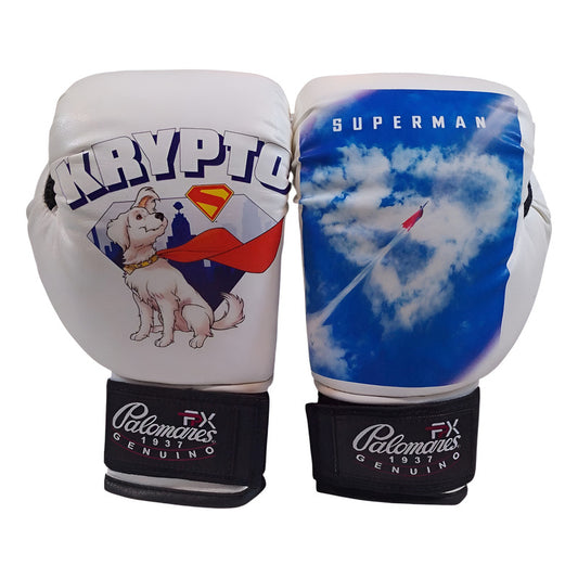 Par Guante Box Infantil Superman Krypto Comic Fpx 6 Oz Blanco