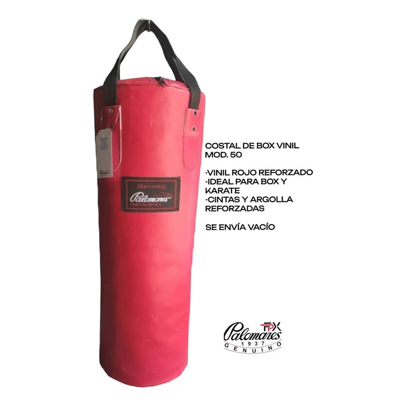 Costal Box Y Karate Mod #50 Rojo Vinil Vacío Palomares Fpx Rojo
