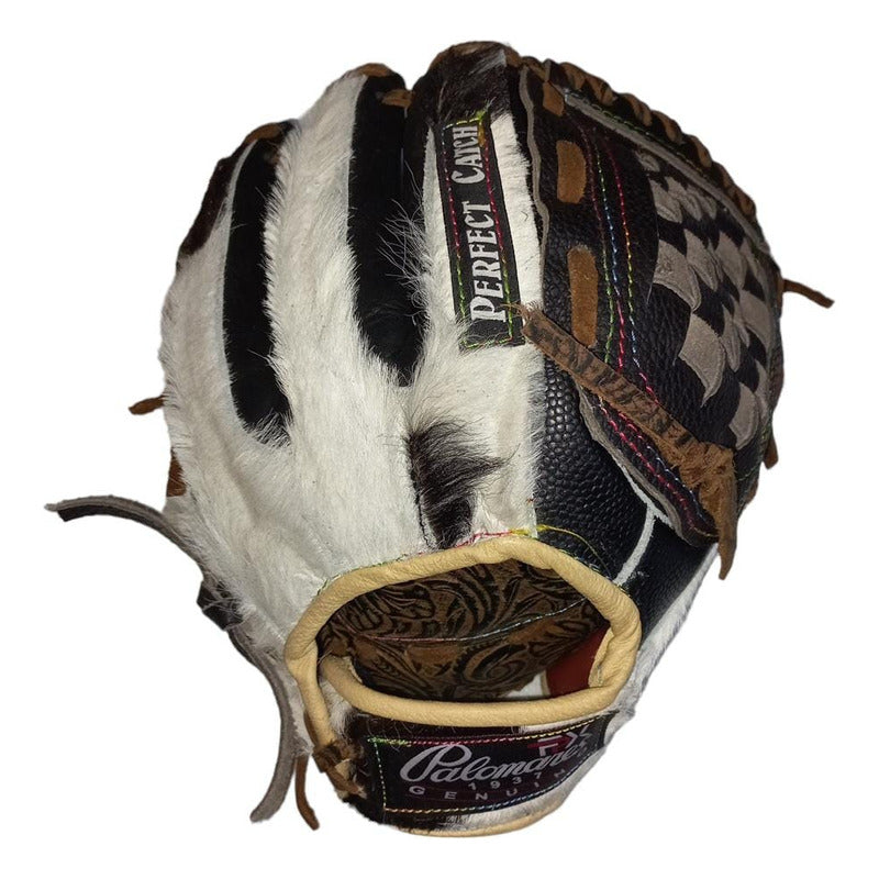 Guante Manopla Beisbol Ed. Rondinelo Piel Genuina 2190 Fpx Negro/blanco Juvenil/ Adulto