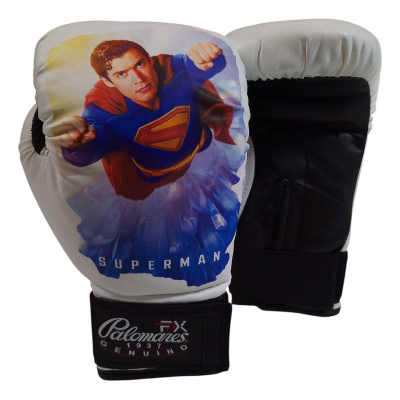 Par Guante Box Infantil 6oz Ed,unica Superman 2025 Comic Fpx 6 Oz Blanco