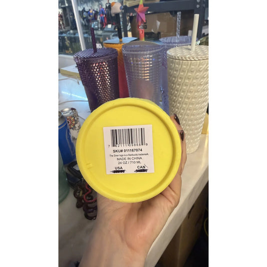 Vaso Starbucks Yellow Geometric Prism 2025 Cold Cup Amarillo