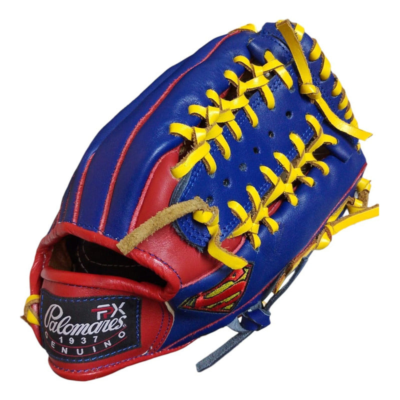 Guante Manopla Beisbol 12.5 Tejido Superman Palomares Fpx Azul/rojo Juvenil/adulto