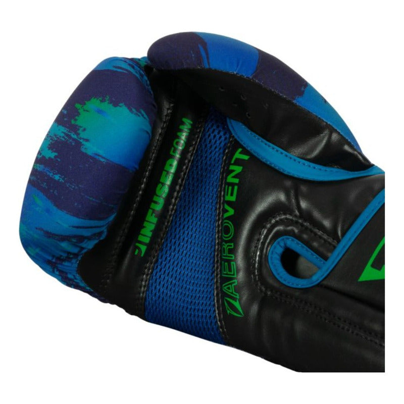 Guantes Boxeo Title Original Electrico Azul Nuevo Fpx 14oz Azul