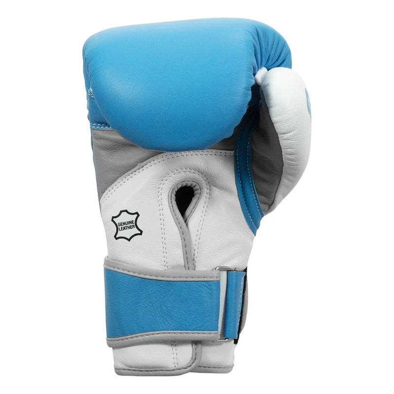 Guante Box Title Boxing Gel World V2t Palomares Fpx 16oz Celeste