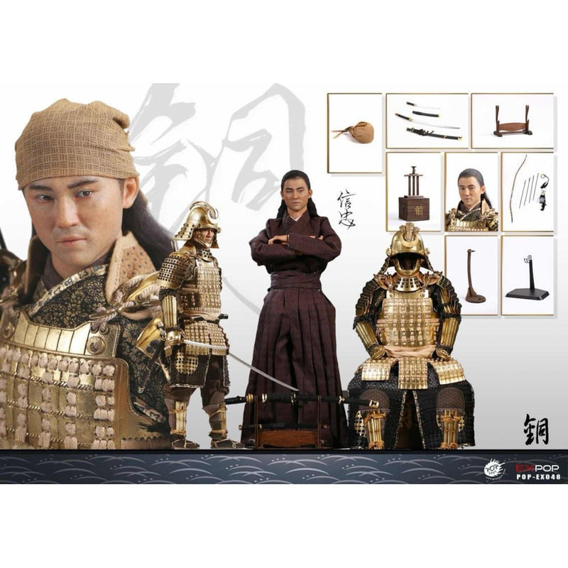 Poptoys General Oda Nobutada Samurai Armadura Cobre Fpx