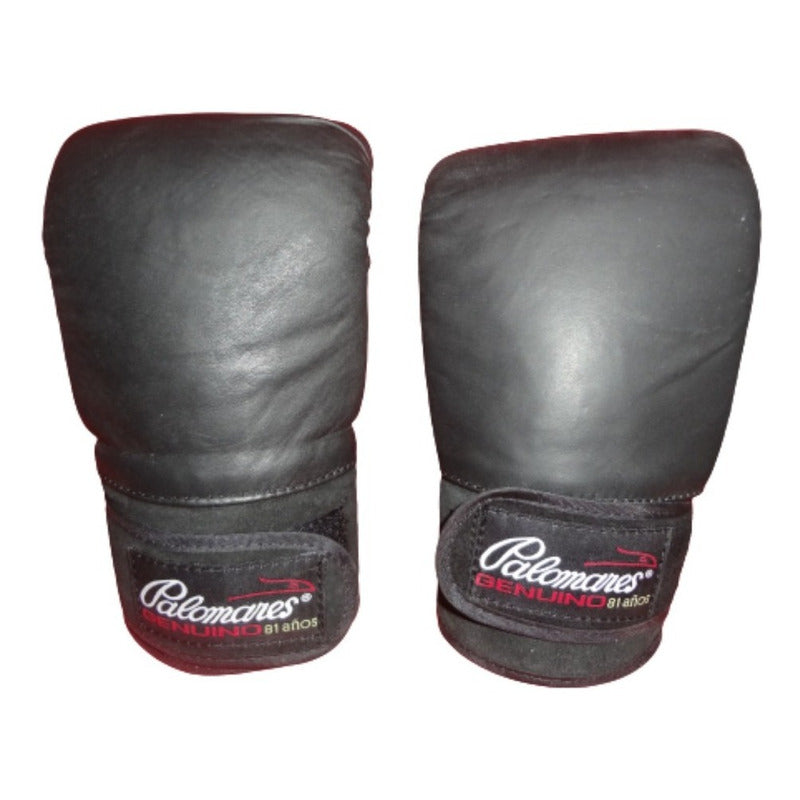 Par Guanteletas Box En Piel #25 Bk Palomares Genuino Fpx #25 Negro