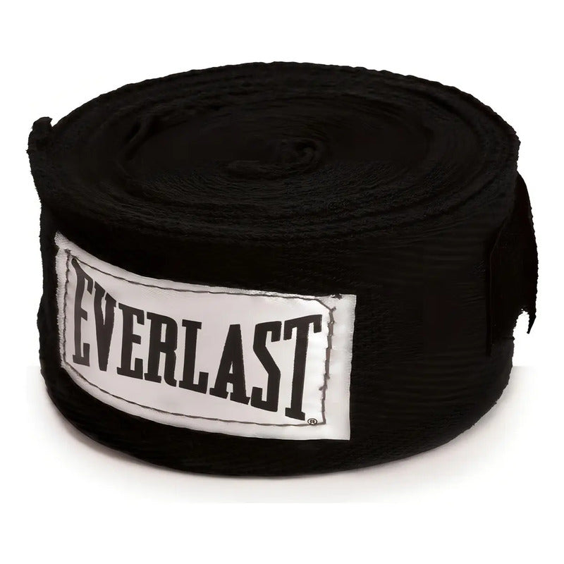 2 Vendas Para Box 100% Algodón - Anti Microbial - Everlast Color Negro