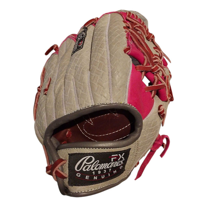 Guante Manopla Beisbol 1250 11.5 Rosa Ed.unic Palomares Fpx Gris Juvenil/adulto
