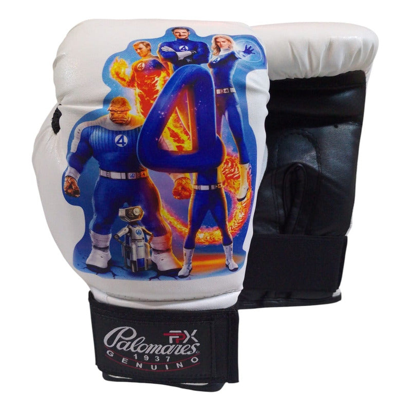 Par Guante Box Infantil Vinil Los 4fantasticos Palomares Fpx 6 Oz Blanco