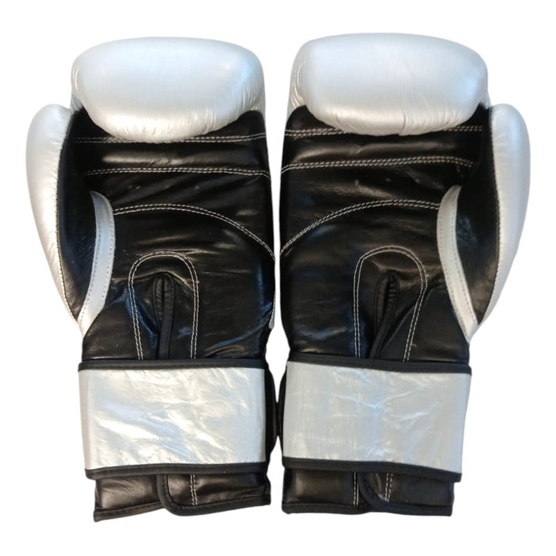 Par Guante Boxeo Piel Genuina Ed. Unica Plata Palomares Fpx